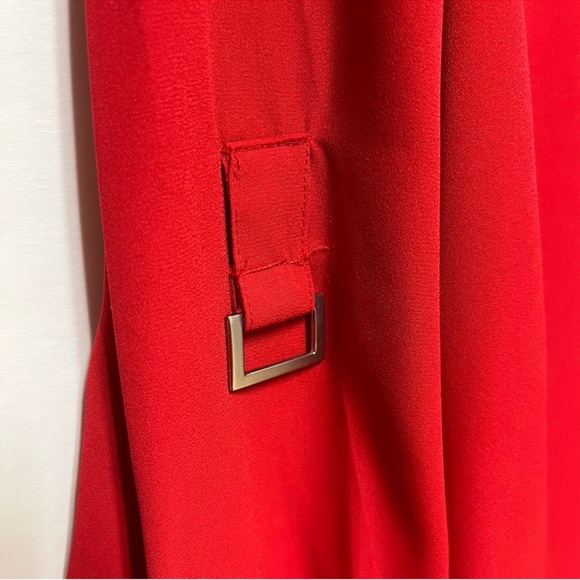 NWOT Adrianna Papell Red Henley top size large - Picture 4 of 12